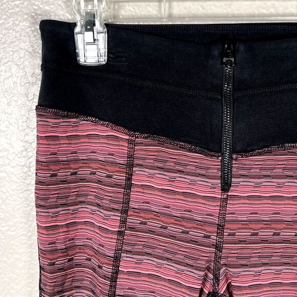FP Movement Sz M Betty Legging Black Pink Zippers Yoga Dance Surf Run - Picture 3 of 10
